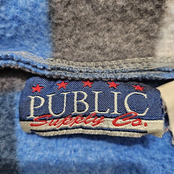 Vintage Infant Baby Blue and White Plaid Fleece Zip-up, Size 24 Months, EUC - Picture 4 of 6